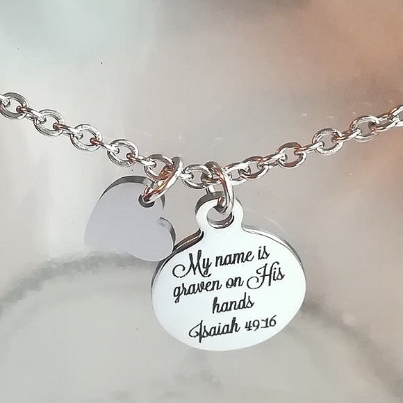 Christian Bible Verse Scripture Necklace - Picture 2 of 3